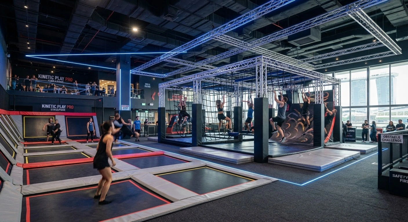 SafeFun Trampoline & Ninja Arena project in Singapore